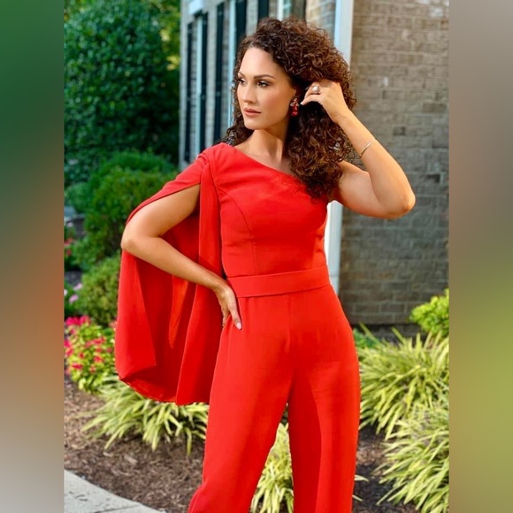 Custom designed one-of-a-kind, Gregory Ellenburg SILK jumpsuit. - Picture 4 of 5